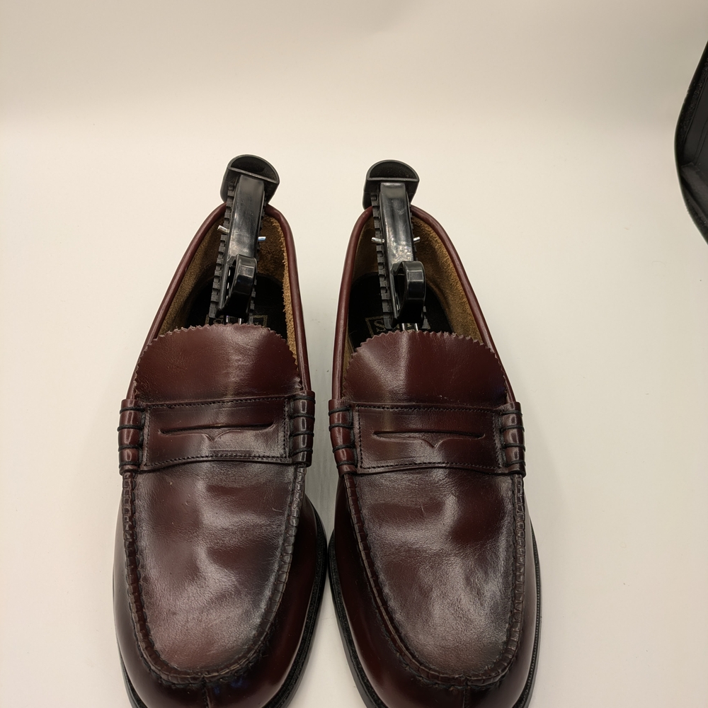 Sears Dark Brown Leather Loafers Sz 8.5 New